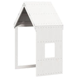 Letto a Castello con Tetto Bianco 90x200 cm in Legno di Pino