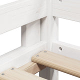 Letto a Castello con Tetto Bianco 90x200 cm in Legno di Pino