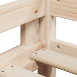 Letto a Castello con Tetto 75x190 cm in Legno Massello di Pino