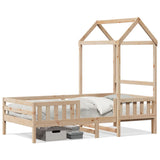 Giroletto con Tetto 100x200 cm in Legno Massello di Pino