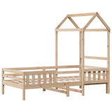Giroletto con Tetto 100x200 cm in Legno Massello di Pino