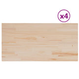 Piani Tavolo 4 pz 100x50x1,7cm Rettangolare Legno Massello Pino