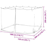 Zanzariera 156 Rete Bianca 300x300x200 cm