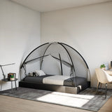 Zanzariera Mongolia con Porte 220 Rete Nera 200x120x130 cm