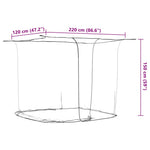 Zanzariera Sospesa 156 Rete Bianca 220x120x150 cm