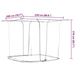 Zanzariera Sospesa 156 Rete Bianca 220x200x210 cm