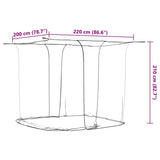 Zanzariera Sospesa 156 Rete Bianca 220x200x210 cm