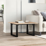 Tavolino da Salotto Telaio a O 70x70x40cm Legno Pino e Acciaio