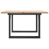 Tavolino da Salotto Telaio a O 70x70x40cm Legno Pino e Acciaio