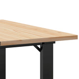 Tavolino da Salotto Telaio a O 70x70x40cm Legno Pino e Acciaio