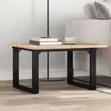 Tavolino da Salotto Telaio a O 70x70x40cm Legno Pino e Acciaio