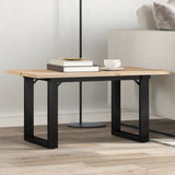 Tavolino da Salotto Telaio a O 80x50x40cm Legno Pino e Acciaio