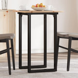 Tavolo da Pranzo Telaio a O 50x50x75 cm Legno Pino e Acciaio