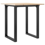 Tavolo da Pranzo Telaio a O 70x70x75 cm Legno Pino e Acciaio