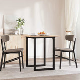 Tavolo da Pranzo Telaio a O 70x70x75 cm Legno Pino e Acciaio