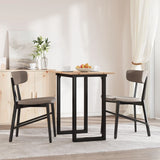 Tavolo da Pranzo Telaio a O 80x50x75 cm Legno Pino e Acciaio
