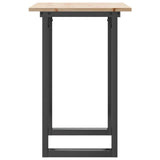Tavolo da Pranzo Telaio a O 80x50x75 cm Legno Pino e Acciaio
