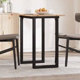 Tavolo da Pranzo Telaio a O 80x50x75 cm Legno Pino e Acciaio