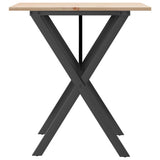 Tavolo da Pranzo Telaio a X 70x70x75 cm Legno Pino e Acciaio