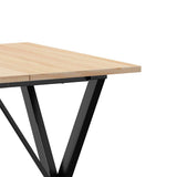 Tavolo da Pranzo Telaio a X 70x70x75 cm Legno Pino e Acciaio