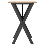 Tavolo da Pranzo Telaio a X 80x50x75 cm Legno Pino e Acciaio