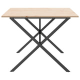 Tavolo da Pranzo Telaio a X 200x100x75 cm Legno Pino e Acciaio