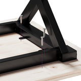 Tavolo da Pranzo Telaio a X 200x100x75 cm Legno Pino e Acciaio