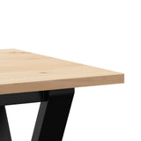 Tavolino Salotto Telaio a Y 100x50x45 cm Legno Pino e Acciaio