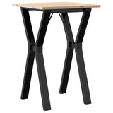 Tavolo da Pranzo Telaio a Y 50x50x75 cm Legno Pino e Acciaio