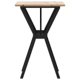 Tavolo da Pranzo Telaio a Y 50x50x75 cm Legno Pino e Acciaio