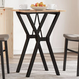 Tavolo da Pranzo Telaio a Y 50x50x75 cm Legno Pino e Acciaio