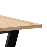 Tavolo da Pranzo Telaio a Y 70x70x75 cm Legno Pino e Acciaio