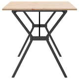 Tavolo da Pranzo Telaio a Y 140x80x75 cm Legno Pino e Acciaio