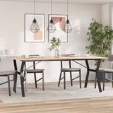 Tavolo da Pranzo Telaio a Y 200x100x75 cm Legno Pino e Acciaio