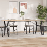 Tavolo da Pranzo Telaio a Y 200x100x75 cm Legno Pino e Acciaio