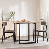Tavolo da Pranzo Telaio a O 80x80x75,5 cm Legno Pino e Acciaio
