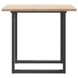 Tavolo da Pranzo Telaio a O 80x80x75,5 cm Legno Pino e Acciaio