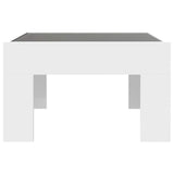 Tavolino da Salotto con LED Infinity Bianco 50x50x30 cm