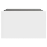 Tavolino da Salotto con LED Infinity Bianco 50x50x30 cm