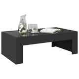 Tavolino da Salotto con LED Infinity Nero 90x50x30 cm