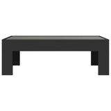 Tavolino da Salotto con LED Infinity Nero 90x50x30 cm