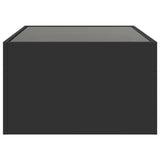Tavolino da Salotto con LED Infinity Nero 90x50x30 cm