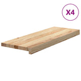 Gradini 4 pz 70x30x2 cm in Rovere Massello Non Trattato