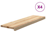 Gradini 4 pz 90x30x2 cm in Rovere Massello Non Trattato