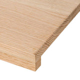 Gradini 4 pz 90x30x2 cm in Rovere Massello Non Trattato