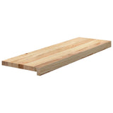 Gradini 8 pz 80x25x2 cm in Rovere Massello Non Trattato