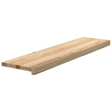 Gradini 12 pz 100x25x2 cm in Rovere Massello Non Trattato