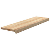 Gradini 12 pz 90x30x2 cm in Rovere Massello Non Trattato