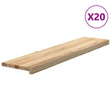 Gradini 20 pz 110x25x2 cm in Rovere Massello Non Trattato
