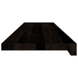 Gradini 12 pz Marrone-nero 100x25x2 cm Legno Massello Rovere